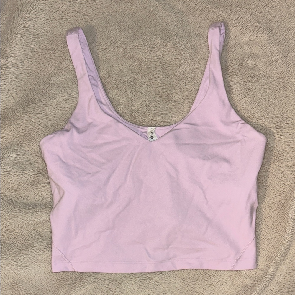 Light Pink Lululemon Crop Align Tank